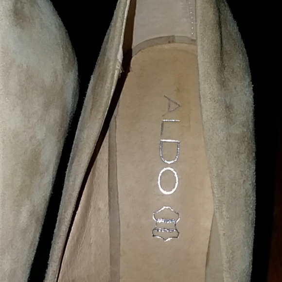Aldo tan suede high heels leather pumps - Picture 2 of 7
